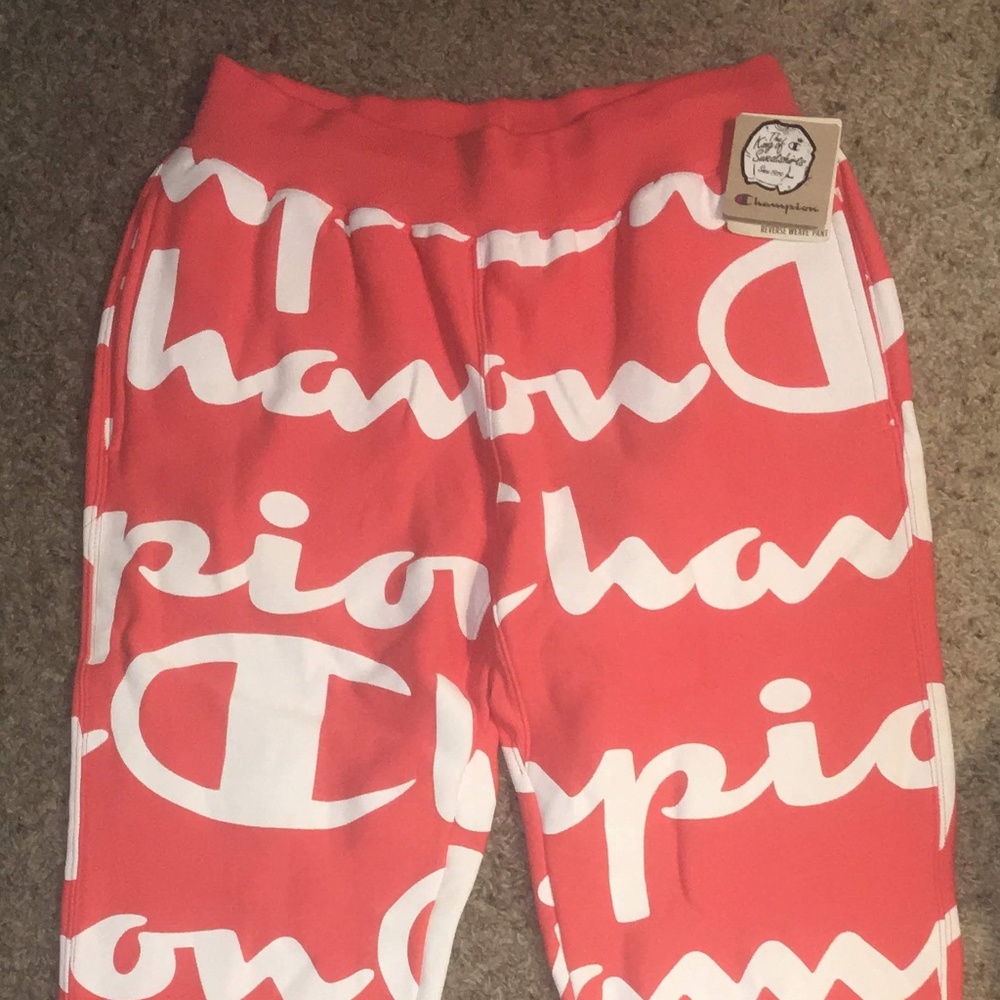 Champion Reverse Weave Sweatpants Mens M Salmon